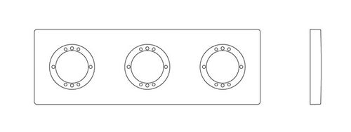 IS-3er-Rosette-Archimodule-83x249mm-Chrom-A1506AA gallery number 2